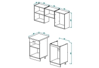Кухонный гарнитур Легенда 10 (1 м)
